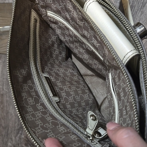 VINTAGE BANANA REPUBLIC LEATHER BAG OFF WHITE - Picture 13 of 17